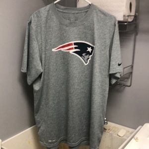 New England Patriots NFL Nike On-Field Dri-Fit Gray Performance Men’s Large PATS